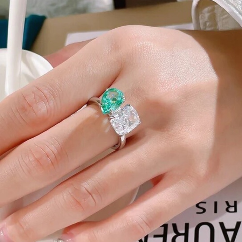 8ct Toi et Moi Ring - Picture 6 of 14